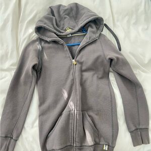 TNA long gray hoodie zip up xxs